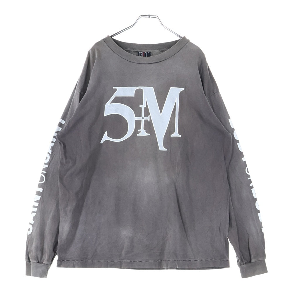 SAINT MICHAEL(セントマイケル) SM-A21-0000-022 21AW STMYES LS TEE ヴィンテージ加工 ロングスリーブ カットソー 長袖Tシャツ グレー