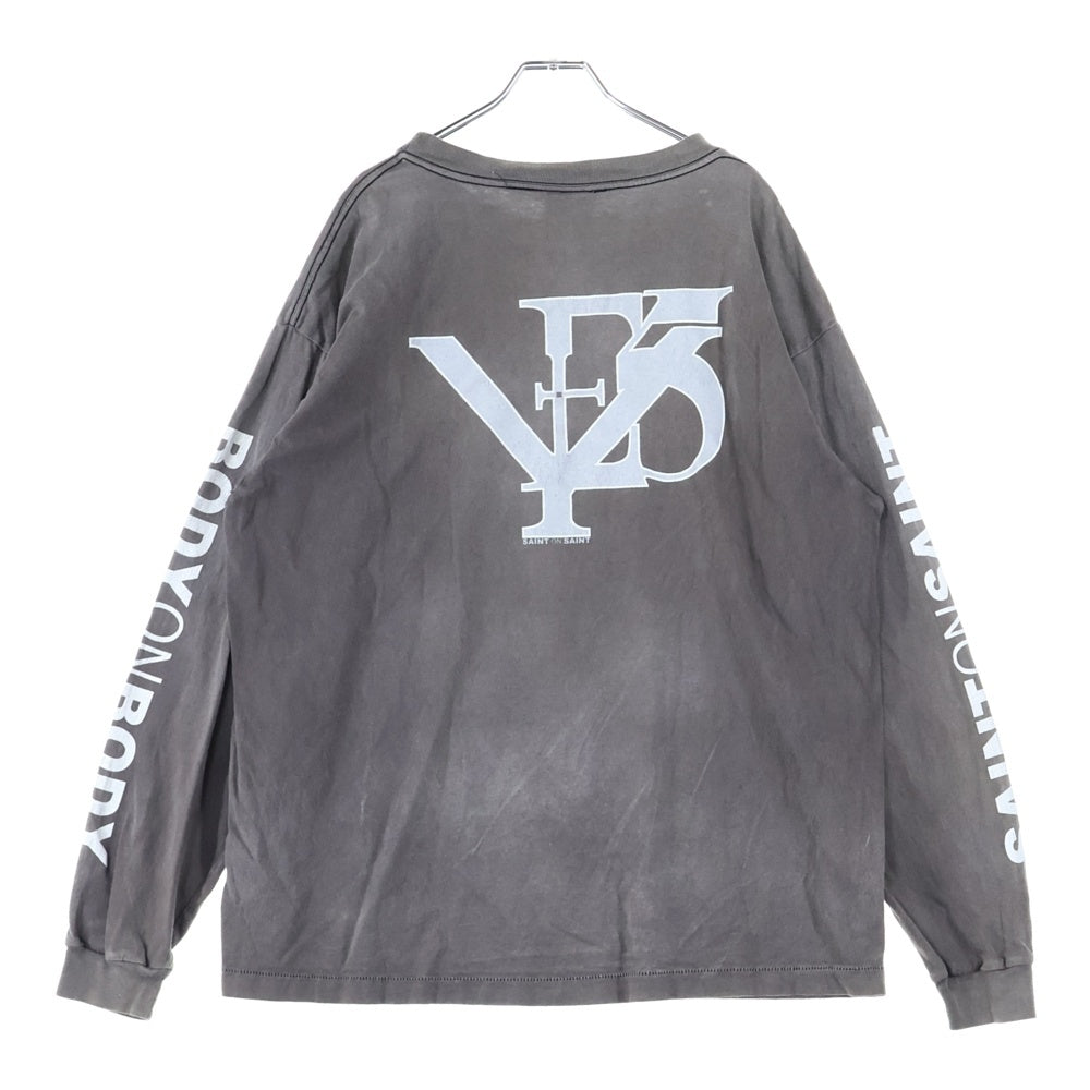 SAINT MICHAEL(セントマイケル) SM-A21-0000-022 21AW STMYES LS TEE ヴィンテージ加工 ロングスリーブ カットソー 長袖Tシャツ グレー
