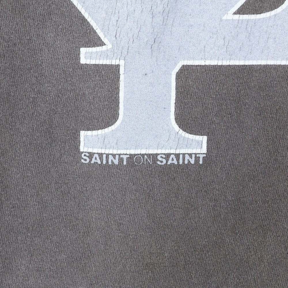 SAINT MICHAEL(セントマイケル) SM-A21-0000-022 21AW STMYES LS TEE ヴィンテージ加工 ロングスリーブ カットソー 長袖Tシャツ グレー