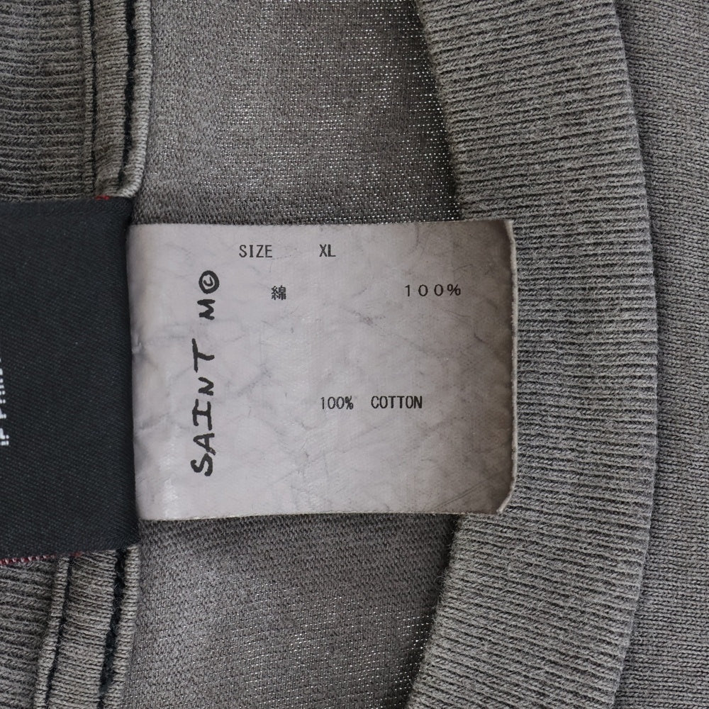 SAINT MICHAEL(セントマイケル) SM-A21-0000-022 21AW STMYES LS TEE ヴィンテージ加工 ロングスリーブ カットソー 長袖Tシャツ グレー