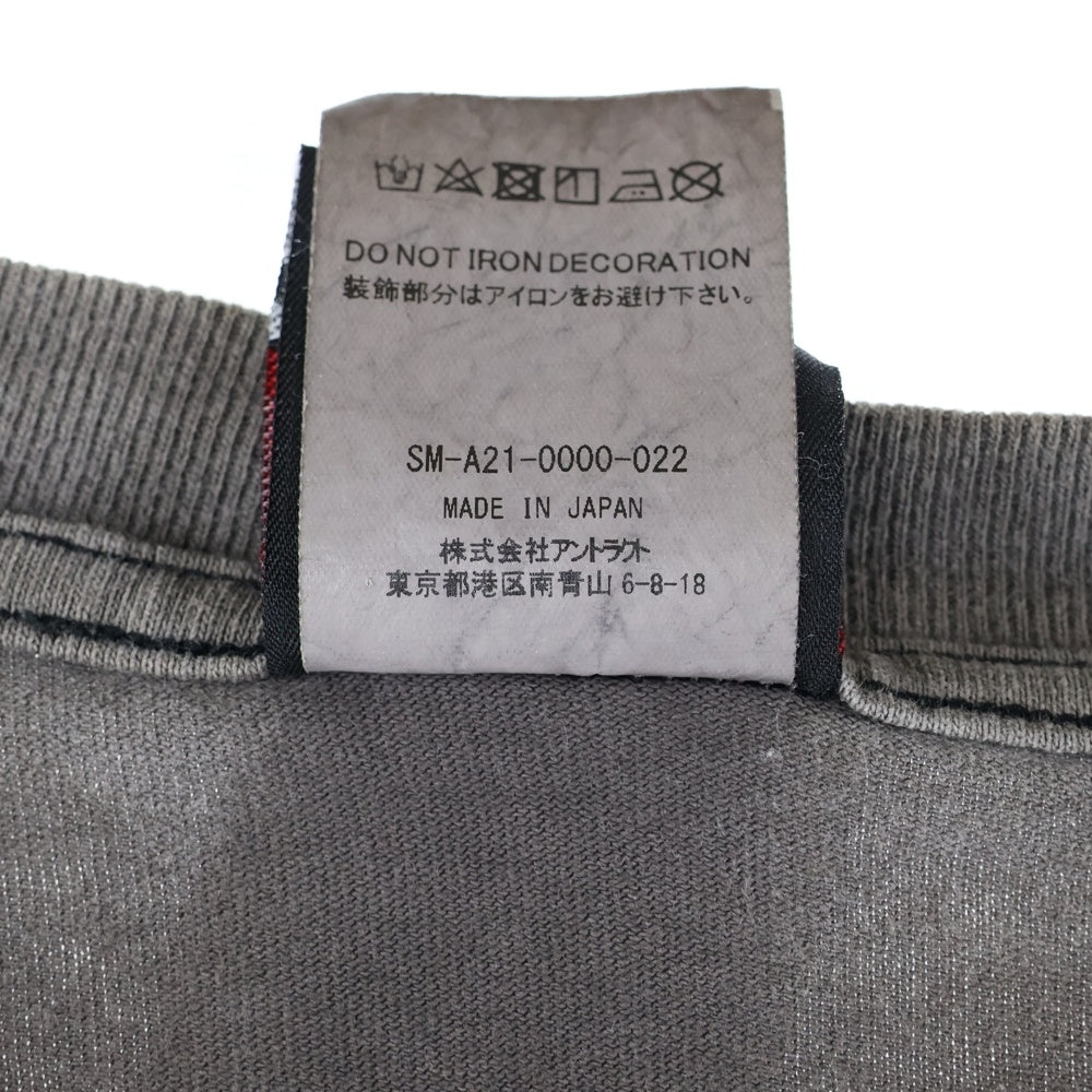 SAINT MICHAEL(セントマイケル) SM-A21-0000-022 21AW STMYES LS TEE ヴィンテージ加工 ロングスリーブ カットソー 長袖Tシャツ グレー