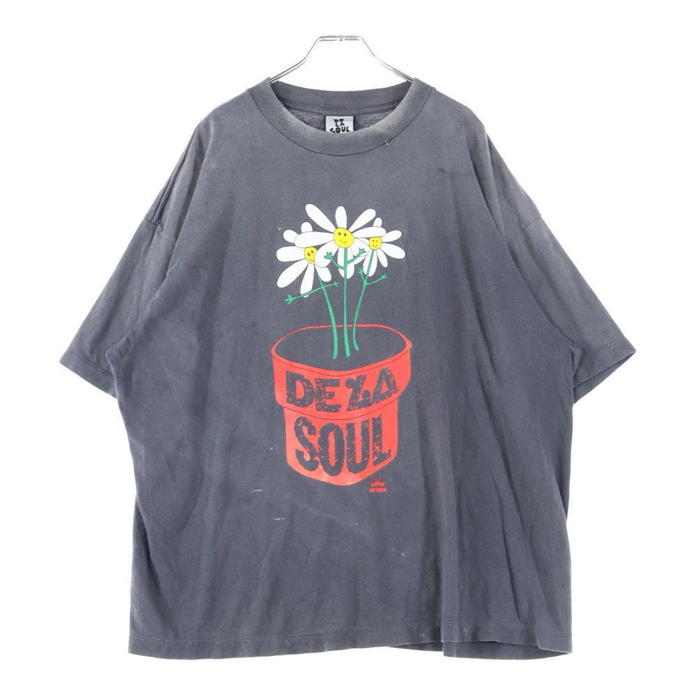 SAINT MICHAEL(セントマイケル) SM-HR1-0000-C18 25AW DE LA SOUL DLS_SS TEE デラ ソウル 両面プリント半袖Tシャツ カットソー ブラック