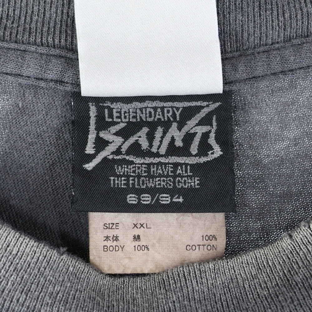SAINT MICHAEL(セントマイケル) SM-HR1-0000-C18 25AW DE LA SOUL DLS_SS TEE デラ ソウル 両面プリント半袖Tシャツ カットソー ブラック