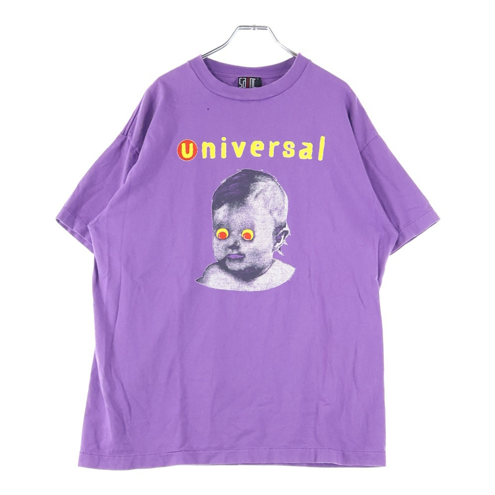 SAINT MICHAEL(セントマイケル) SM-YS8-0000-014 SS TEE UNIVERSAL Tシャツ カットソー 半袖 プリント ヴィンテージ加工 パープル