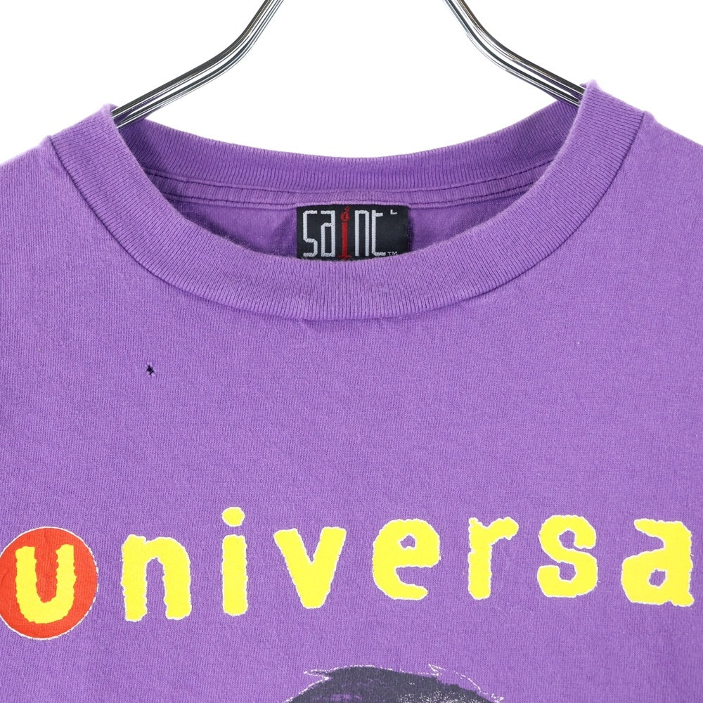 SAINT MICHAEL(セントマイケル) SM-YS8-0000-014 SS TEE UNIVERSAL Tシャツ カットソー 半袖 プリント ヴィンテージ加工 パープル