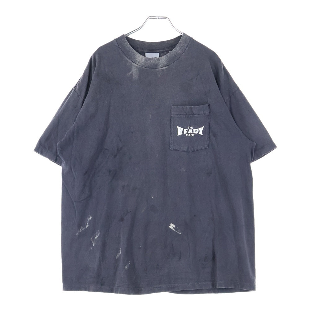 SAINT MICHAEL(セントマイケル) ×READY MADE RE-CO-BK-00-00-278 SS T-SHIRT POCKET 半袖Tシャツ クルーネック ポケットTシャツ ブラック