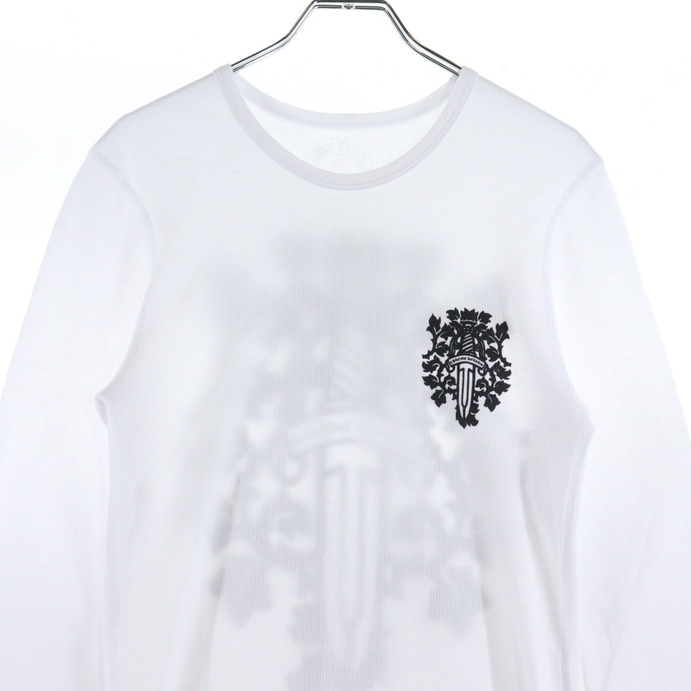 CHROME HEARTS(クロムハーツ) THERMAL L/S VINE DAGGER ヴァインダガー バックプリント サーマル 長袖Tシャツ カットソー ホワイト