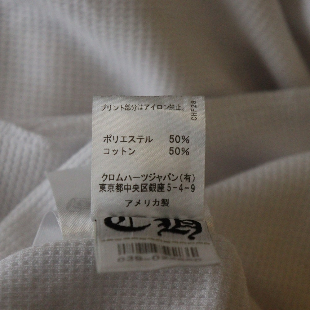 CHROME HEARTS(クロムハーツ) THERMAL L/S VINE DAGGER ヴァインダガー バックプリント サーマル 長袖Tシャツ カットソー ホワイト