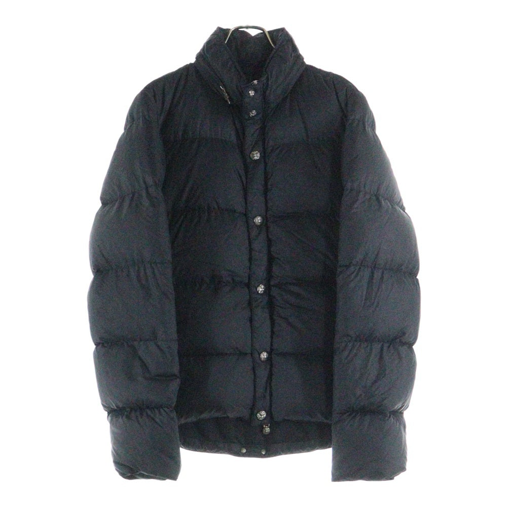 CHROME HEARTS(クロムハーツ) STIFF V2 FBRC スティッフ CHプラス総柄 クロスボールボタン ナイロンダウンジャケット ブラック/シルバー