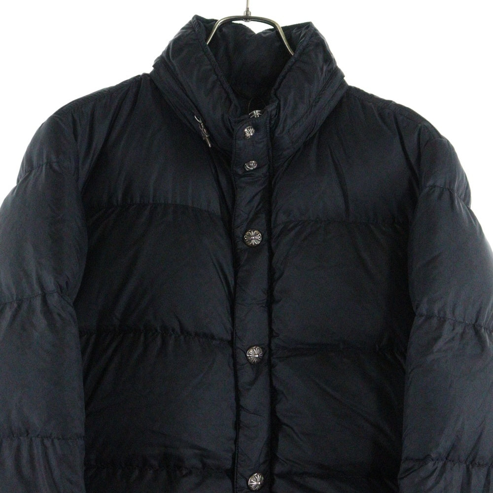 CHROME HEARTS(クロムハーツ) STIFF V2 FBRC スティッフ CHプラス総柄 クロスボールボタン ナイロンダウンジャケット ブラック/シルバー
