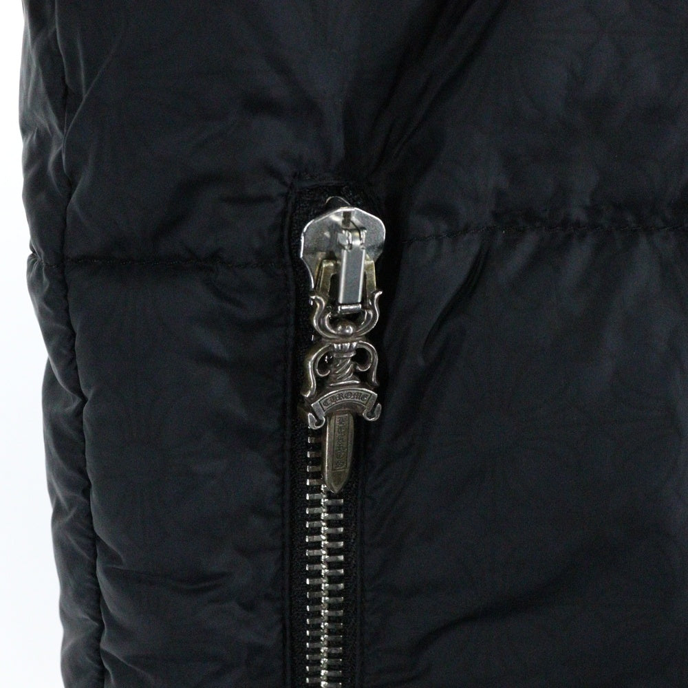 CHROME HEARTS(クロムハーツ) STIFF V2 FBRC スティッフ CHプラス総柄 クロスボールボタン ナイロンダウンジャケット ブラック/シルバー