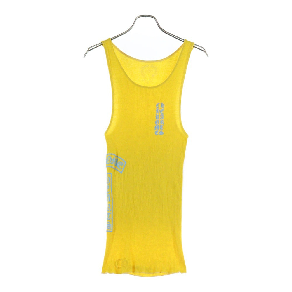 CHROME HEARTS(クロムハーツ) VERTICAL SIDE LOGO TANK TOP ヴァーティカル サイドロゴ タンクトップ イエロー