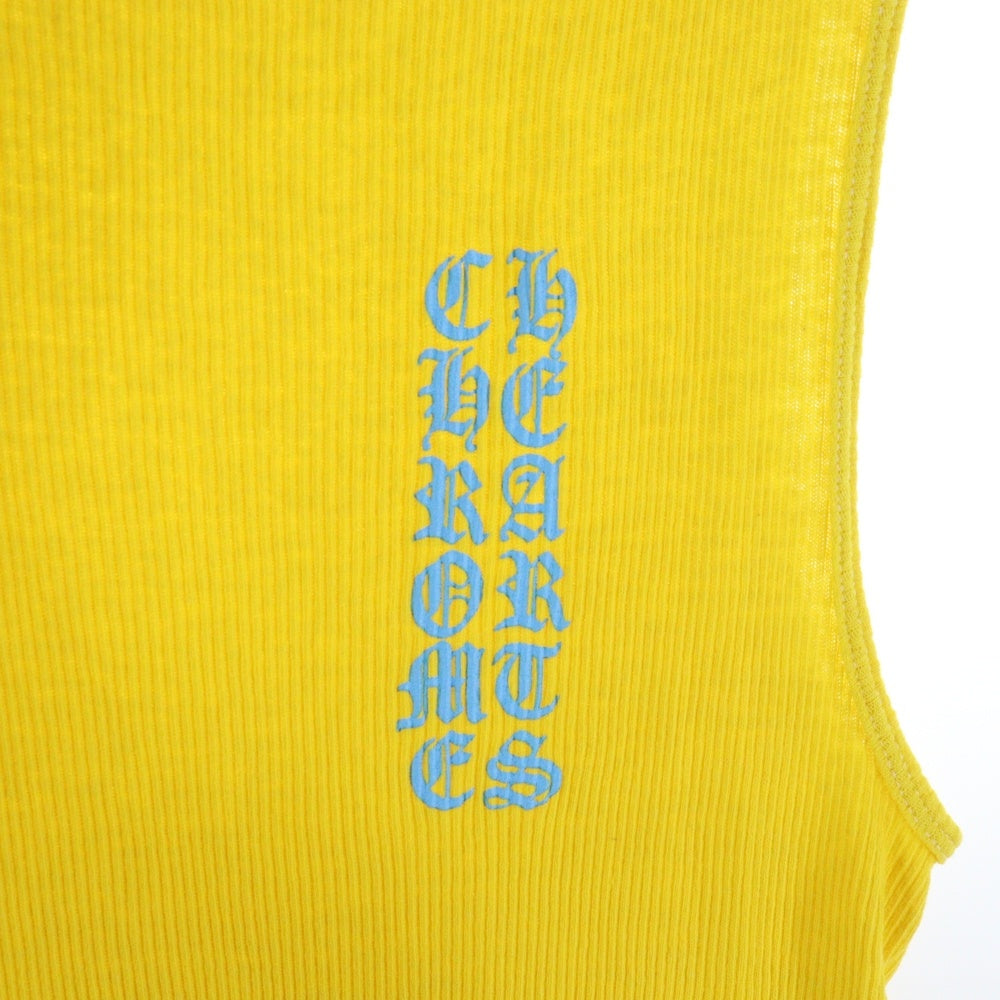 CHROME HEARTS(クロムハーツ) VERTICAL SIDE LOGO TANK TOP ヴァーティカル サイドロゴ タンクトップ イエロー