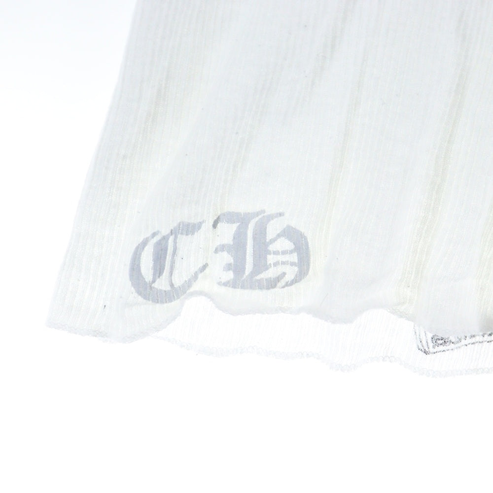 CHROME HEARTS(クロムハーツ) LOVE YOU RIB TANK WHITE オンライン限定ハートプリント タンクトップ ホワイト