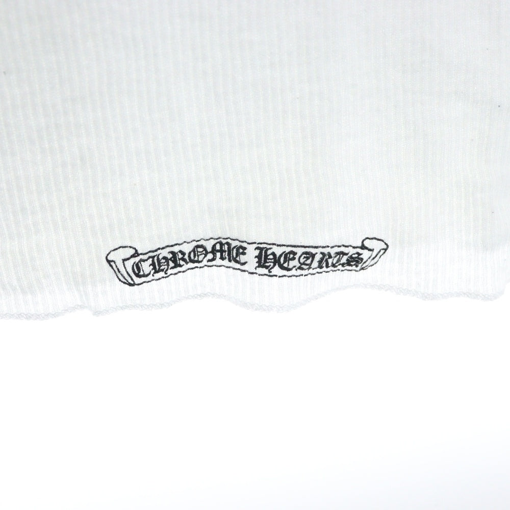 CHROME HEARTS(クロムハーツ) LOVE YOU RIB TANK WHITE オンライン限定ハートプリント タンクトップ ホワイト