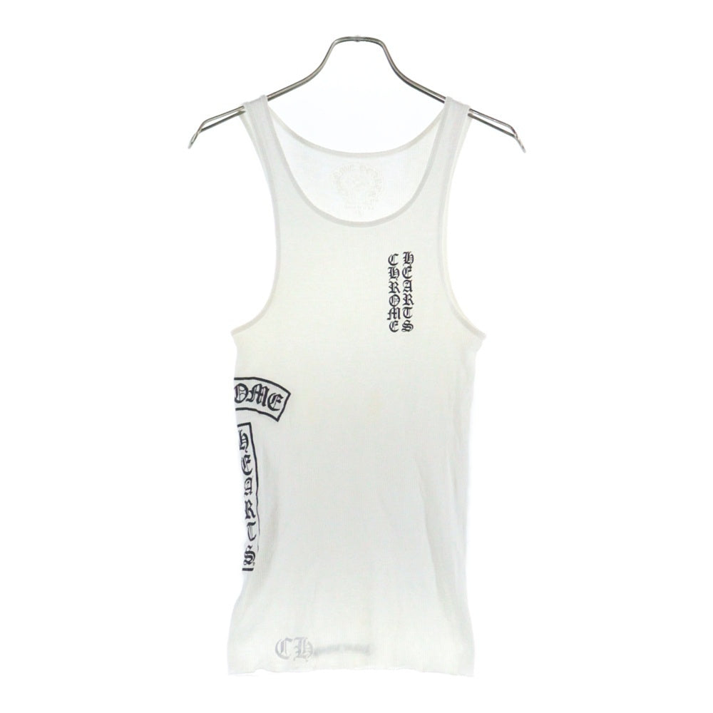 CHROME HEARTS(クロムハーツ) VERTICAL SIDE LOGO TANK TOP ヴァーティカル サイドロゴ タンクトップ ホワイト