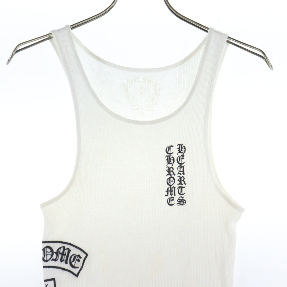 CHROME HEARTS(クロムハーツ) VERTICAL SIDE LOGO TANK TOP ヴァーティカル サイドロゴ タンクトップ ホワイト