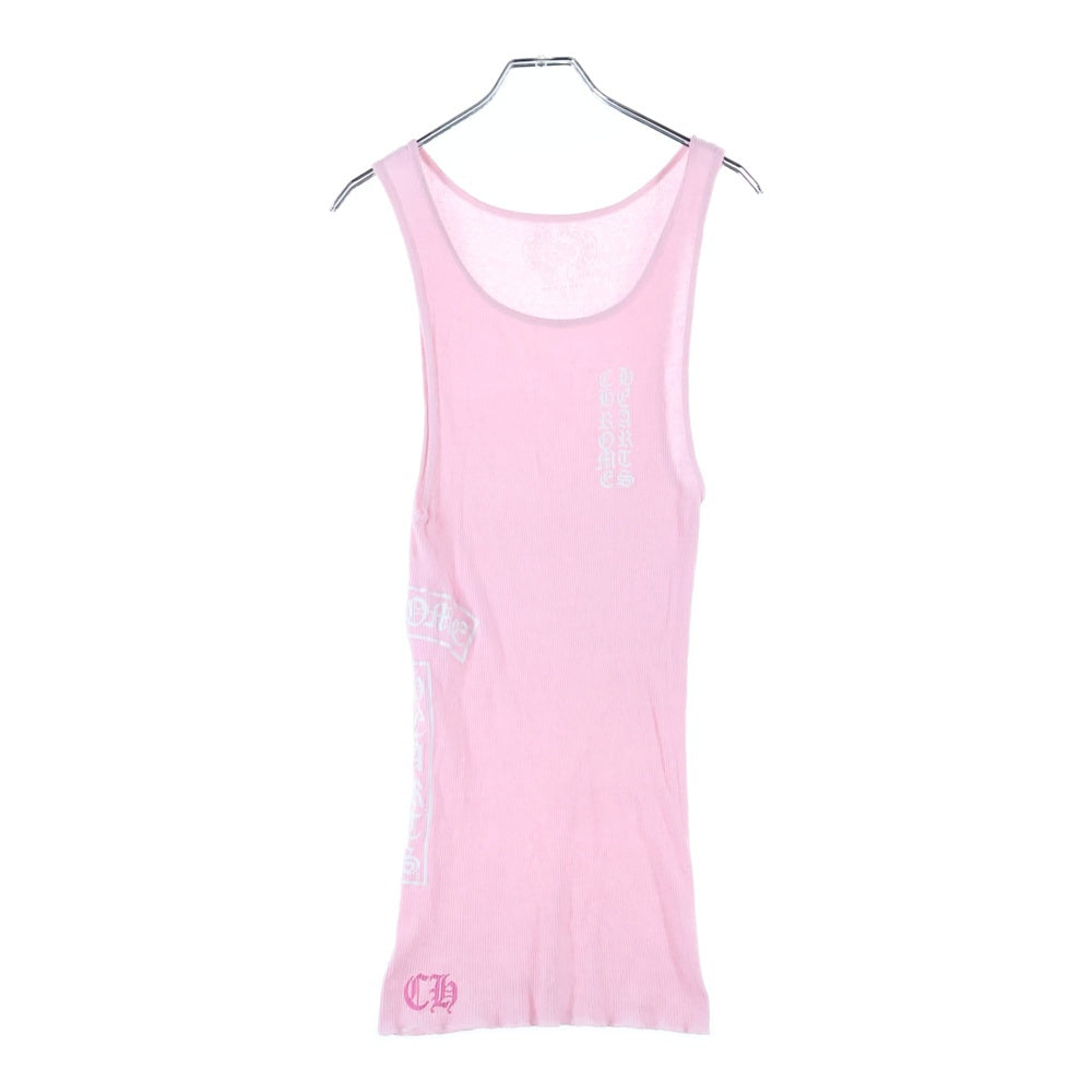 CHROME HEARTS(クロムハーツ) VERTICAL SIDE LOGO TANK TOP ヴァーティカル サイドロゴ タンクトップ ピンク
