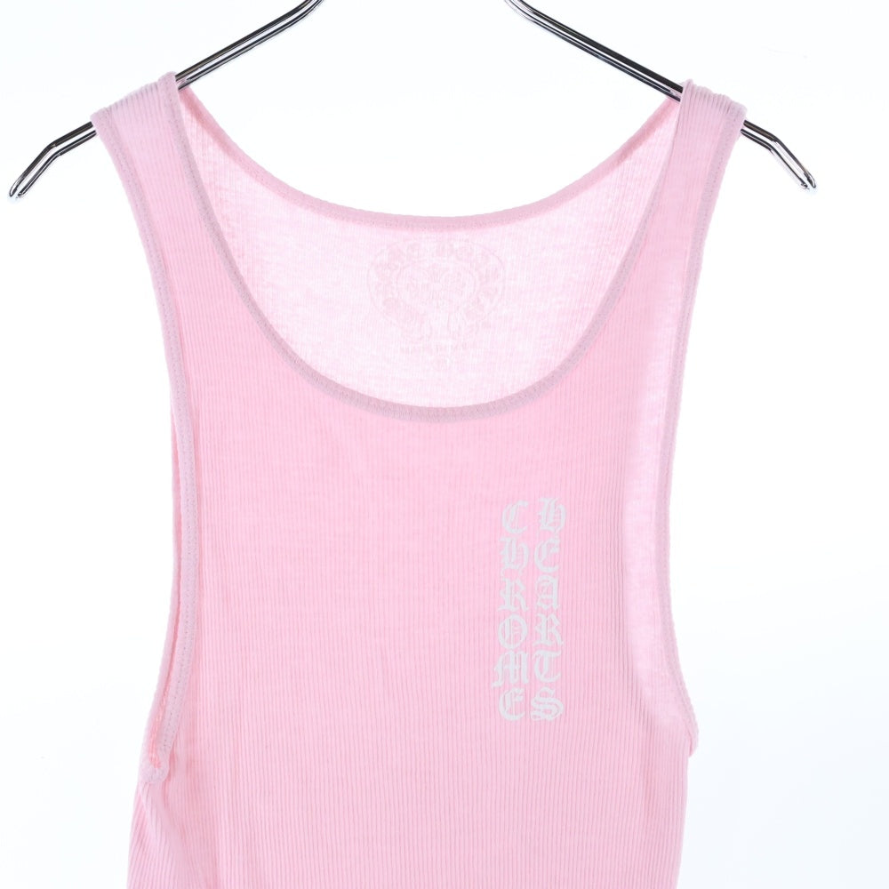 CHROME HEARTS(クロムハーツ) VERTICAL SIDE LOGO TANK TOP ヴァーティカル サイドロゴ タンクトップ ピンク
