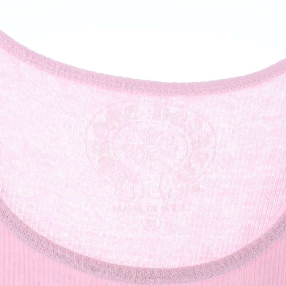 CHROME HEARTS(クロムハーツ) VERTICAL SIDE LOGO TANK TOP ヴァーティカル サイドロゴ タンクトップ ピンク
