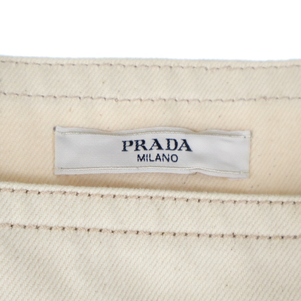 PRADA(プラダ) 三角プレート デニムオーバーオール ベージュ GEZ003 S222
