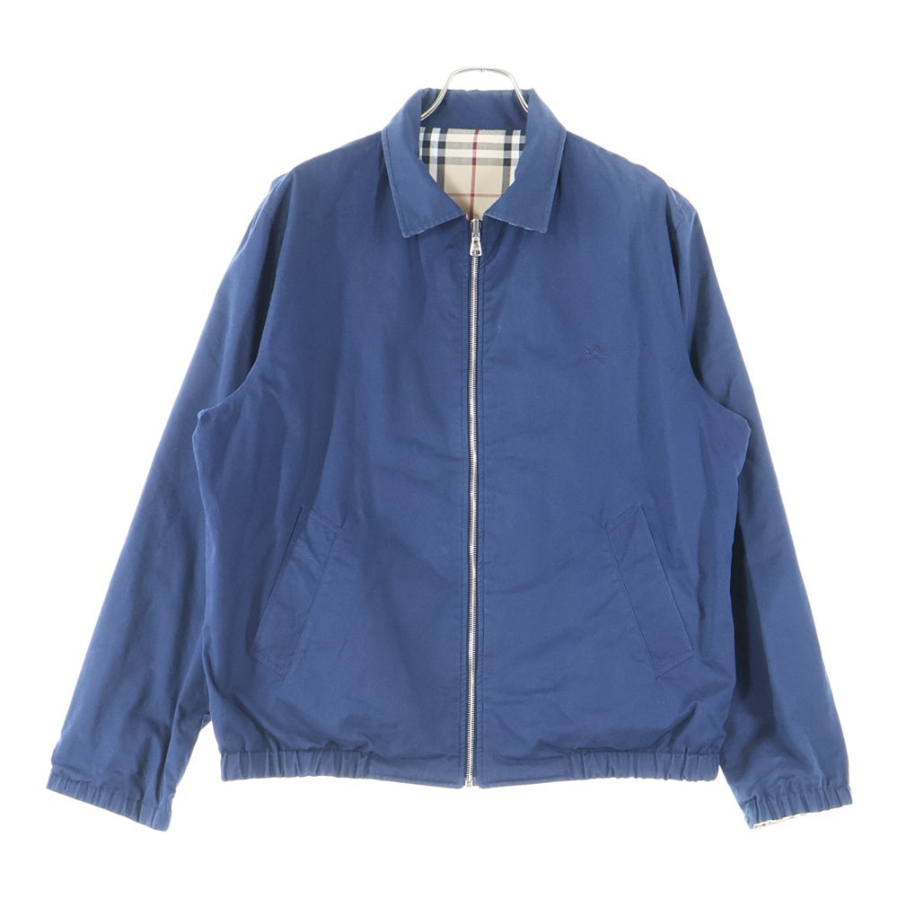 BURBERRY(バーバリー) ノバチェック柄 リバーシブル ハリントンジャケット ブルー
