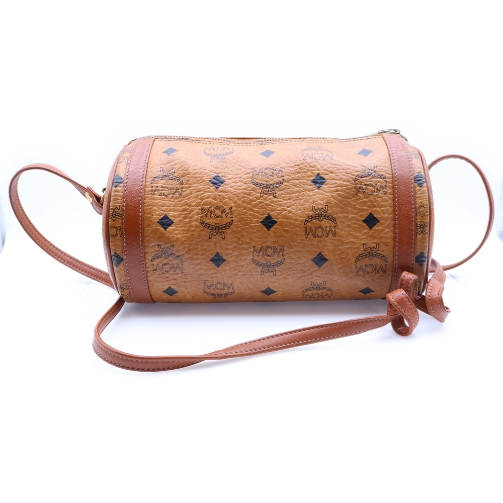 MCM(エム シー エム) ショルダーバッグ 総柄 レザー ブラウン