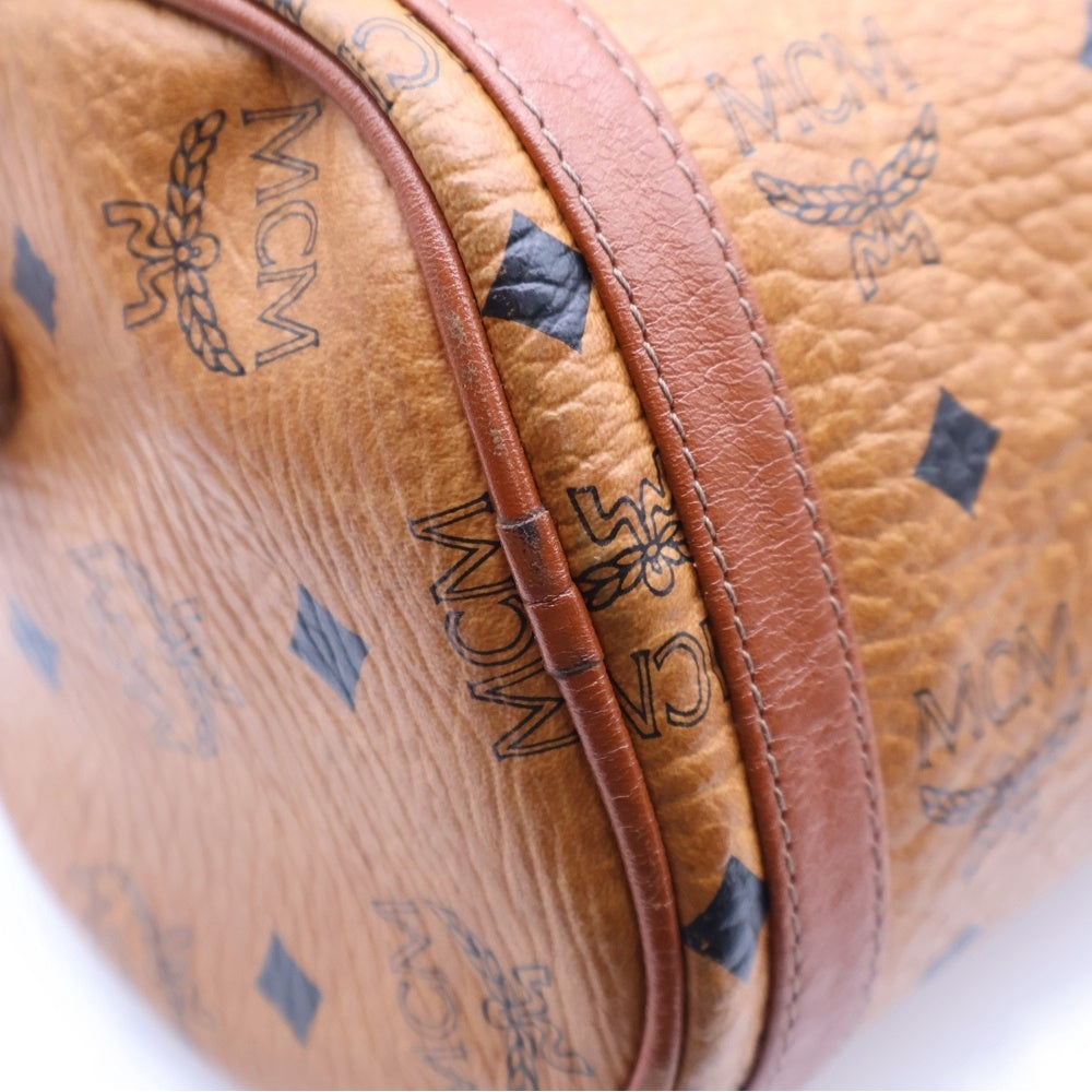 MCM(エム シー エム) ショルダーバッグ 総柄 レザー ブラウン