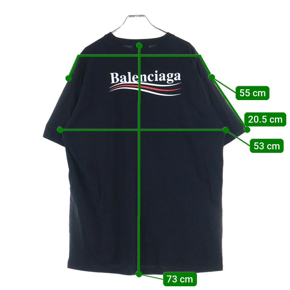 BALENCIAGA(バレンシアガ) キャンペーンロゴプリント クルーネック 半袖Tシャツ 556150 TAV44