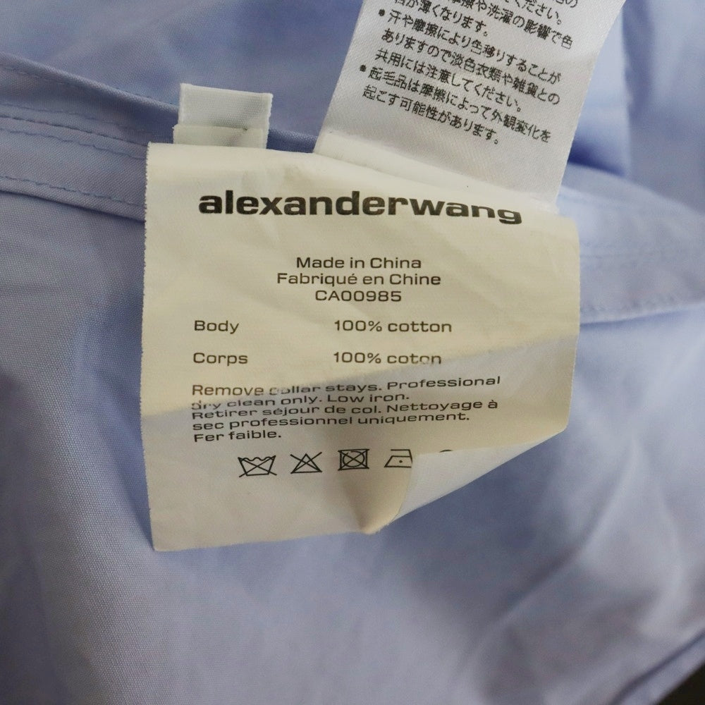 ALEXANDER WANG(アレキサンダーワン) シャーリングスリーブ 長袖シャツ ブルー レディース