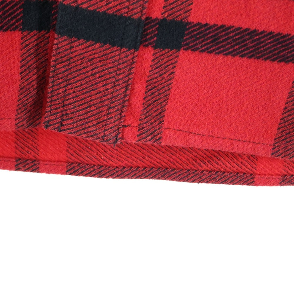 OFF-WHITE(オフホワイト) 19SS STENCIL FLANNEL SHIRT ステンシル フランネル 長袖シャツ レッド OMGA060R19C08015