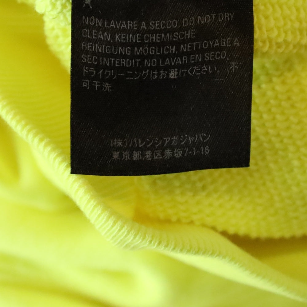 BALENCIAGA(バレンシアガ) BBロゴ フロントプリント プルオーバーパーカー イエロー 583215 TFV61