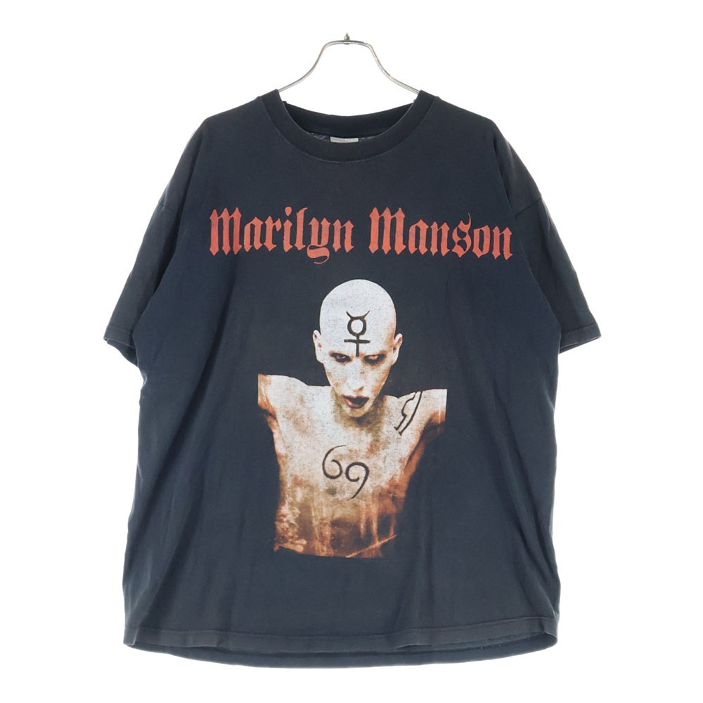 VINTAGE(ヴィンテージ) 00s Marilyn Manson Holy Wood マリリンマンソン ホーリーウッド フロントプリント Tシャツ 半袖カットソー ブラック