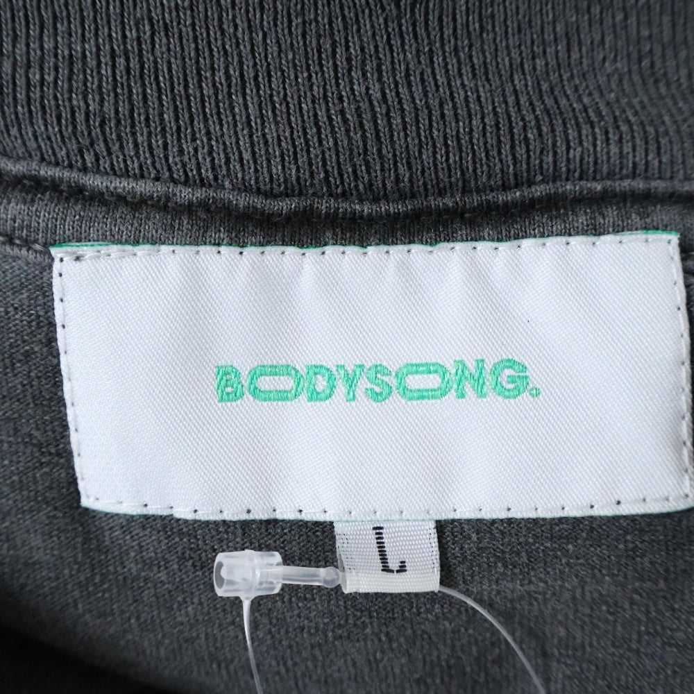 NO BRAND(ノーブランド) BODYSONG ピアッシングTシャツ 半袖カットソー コットン グレー