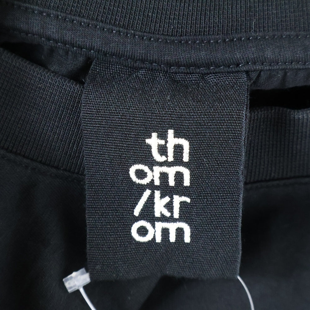 NO BRAND(ノーブランド) thom/krom レイヤードTシャツ 長袖カットソー クルーネック ブラック M TS 766