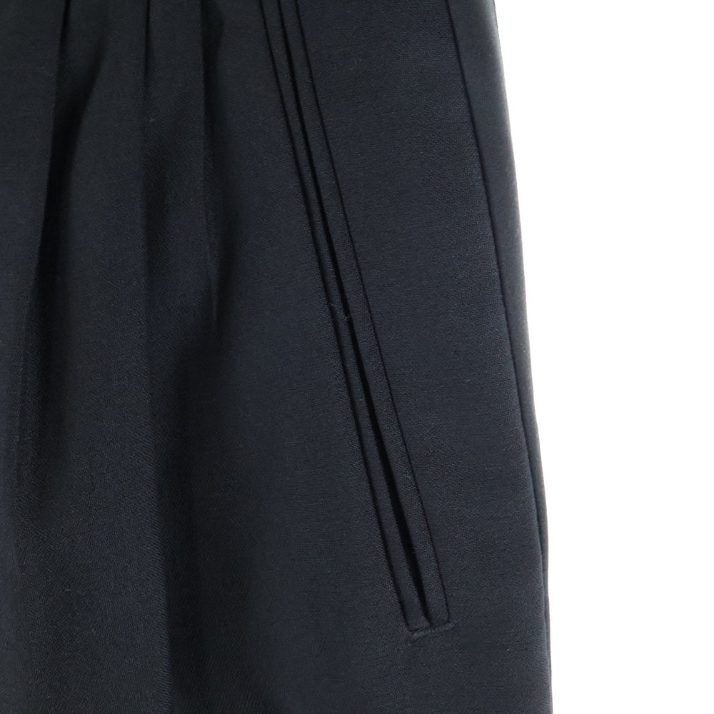 NO BRAND(ノーブランド) 90s MADE IN DOMINICAN REPABLIC 3タック スラックス テーパード ボトム パンツ ブラック