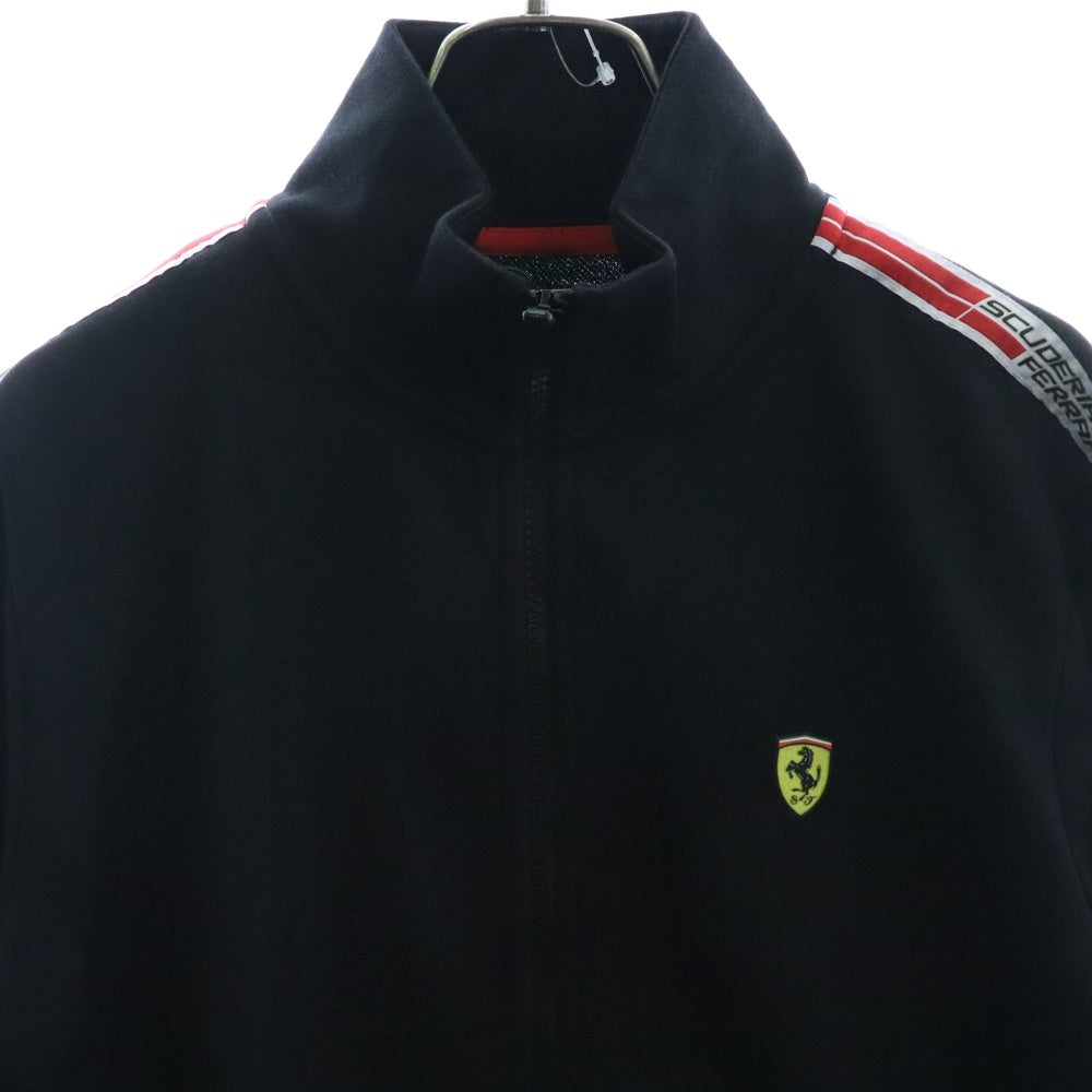 Ferrari(フェラーリ) ロゴラバーワッペン サイドライン トラックジャケット ブラック