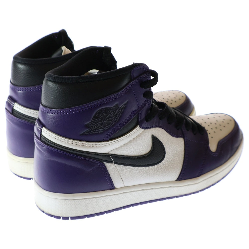 NIKE(ナイキ) AIR JORDAN 1 RETRO HIGH OG COURT PURPLE 555088-500 エアジョーダン1 コートパープル ハイカットスニーカー ホワイト/パープル US9/27.0cm