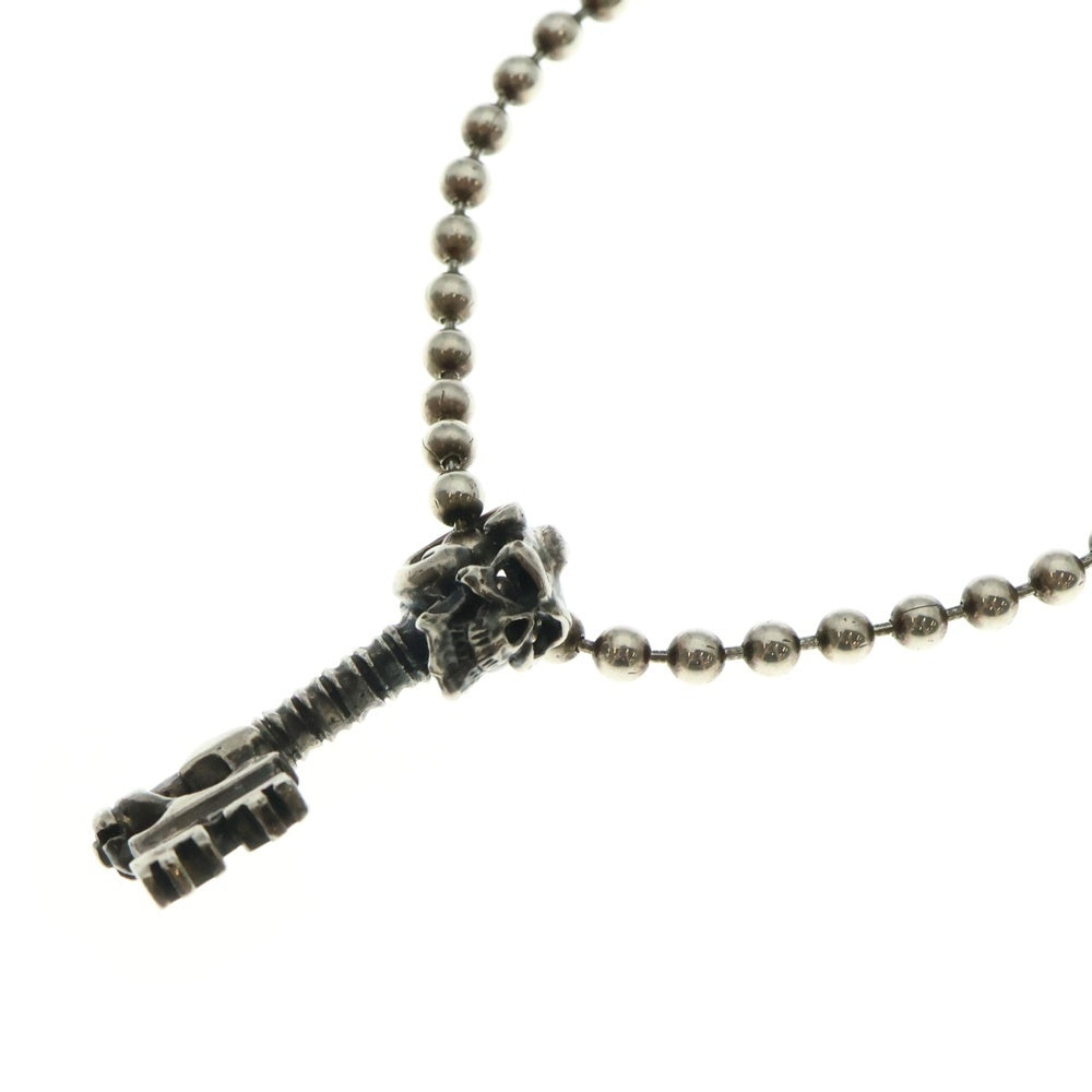 CRAZY PIG(クレイジーピッグ) SKULL KEY PENDANT スカルキー ペンダント ボールチェーン シルバー #785