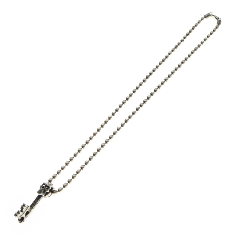 CRAZY PIG(クレイジーピッグ) SKULL KEY PENDANT スカルキー ペンダント ボールチェーン シルバー #785