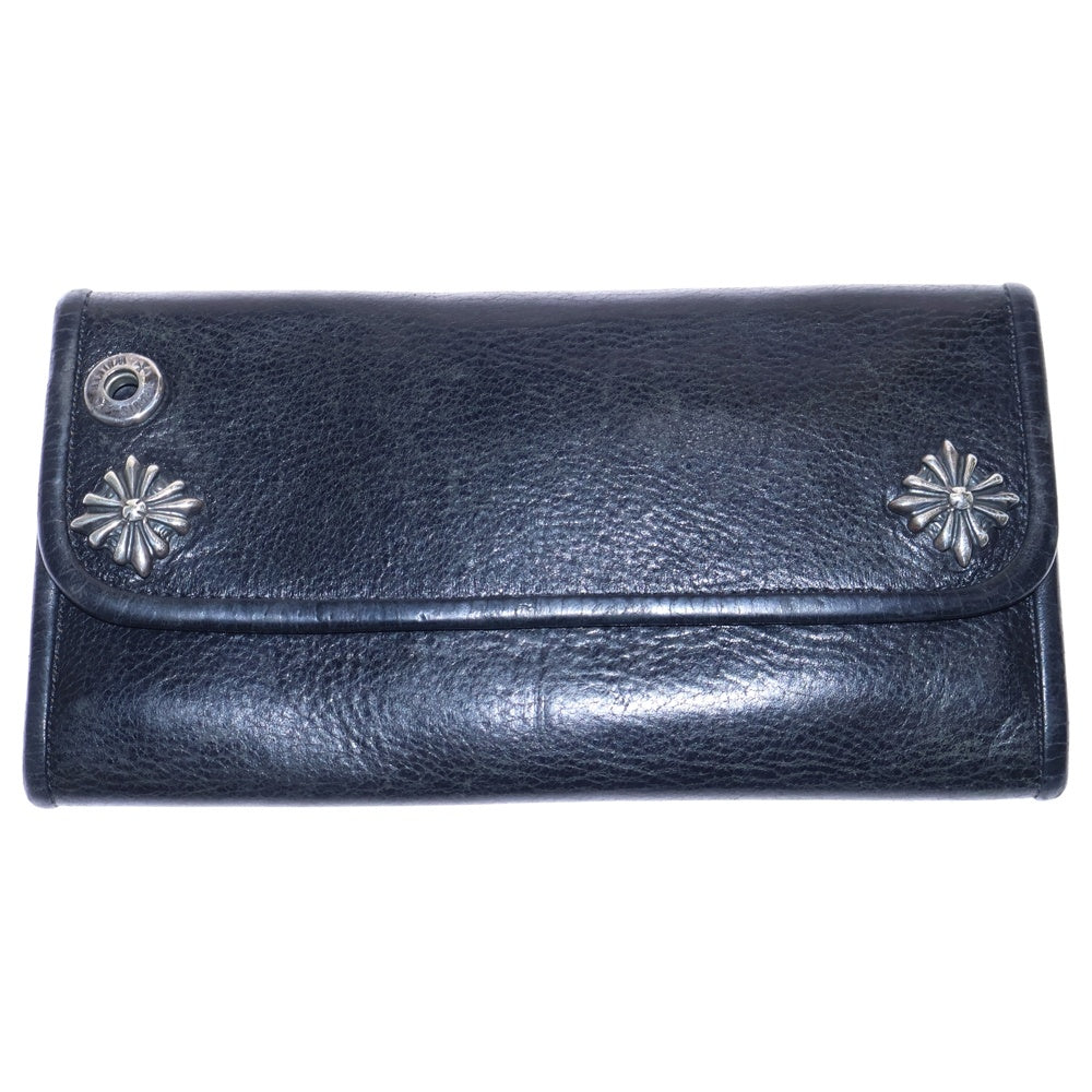 Travis Walker(トラヴィスワーカー) エクストララージ3フォールドカウハイドウォレット ロングウォレット 長財布 ブラック 9W01