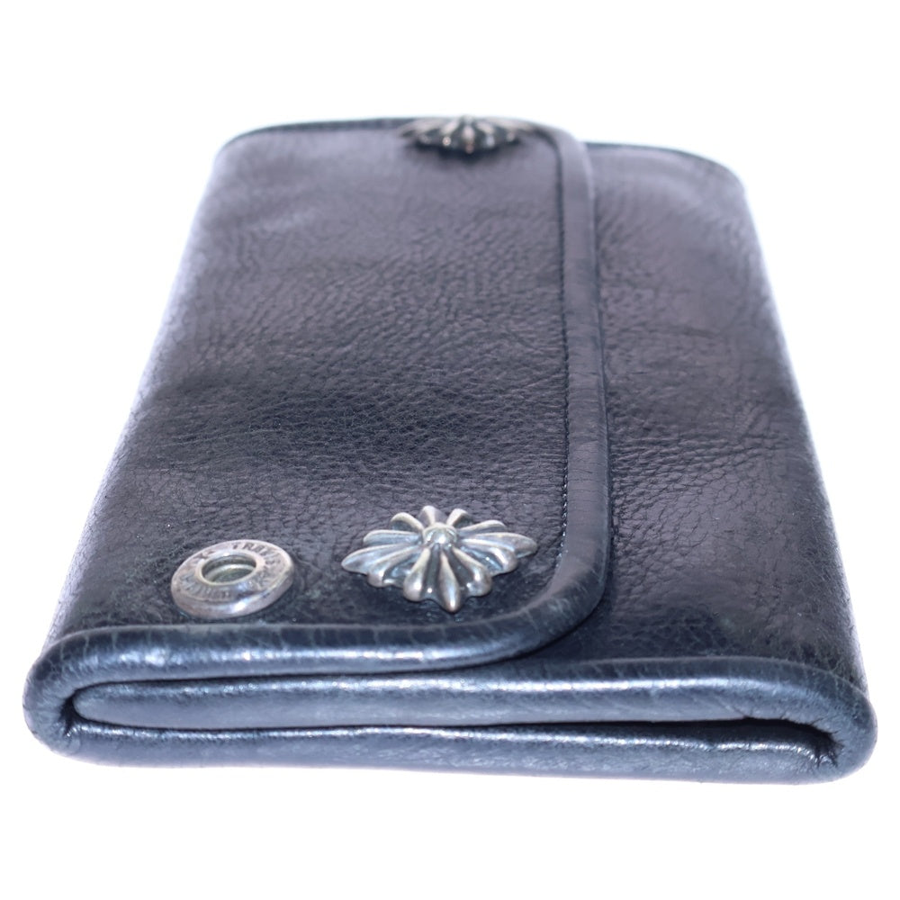 Travis Walker(トラヴィスワーカー) エクストララージ3フォールドカウハイドウォレット ロングウォレット 長財布 ブラック 9W01