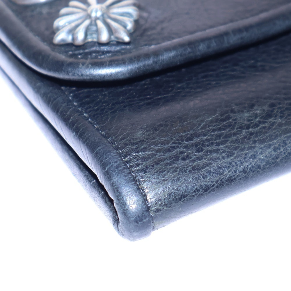 Travis Walker(トラヴィスワーカー) エクストララージ3フォールドカウハイドウォレット ロングウォレット 長財布 ブラック 9W01