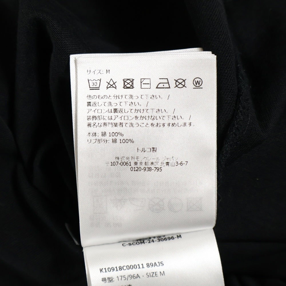 MONCLER(モンクレール) Heren Varsity Logo Tee SS 半袖 クルーネック Tシャツ ブラック K10918C00011 89AJS
