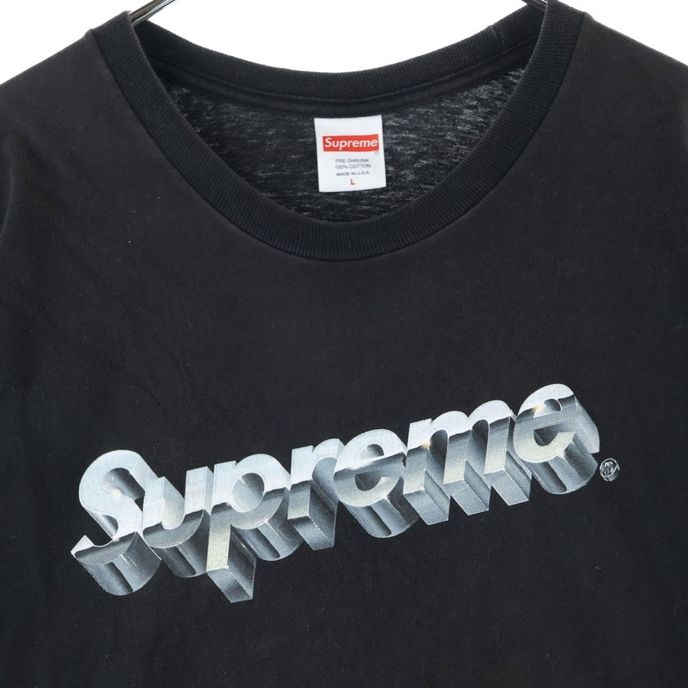SUPREME(シュプリーム) Chrome Logo Tee クロームロゴ Tシャツ 半袖カットソー フロントロゴ ブラック