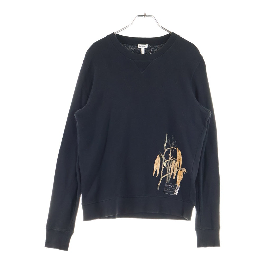 LOEWE(ロエベ) スウェット トレーナー フラワーデザイン バックプリント ブラック H3299370SM