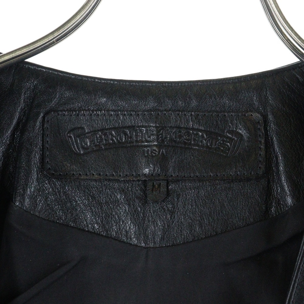 CHROME HEARTS(クロムハーツ) 8B L LNG BCK 8クロスボール クロスボールボタンレザーベスト