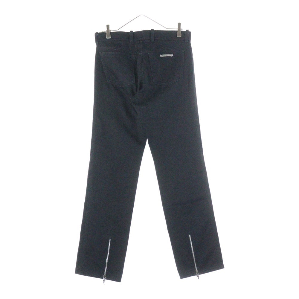CHROME HEARTS(クロムハーツ) FLEURKNEE DNM PANTS フレアニー ステッチダガージップデニムパンツ ブラック