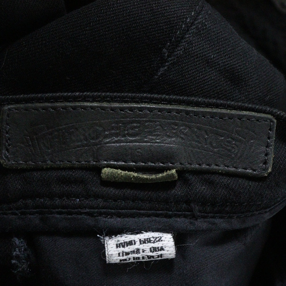 CHROME HEARTS(クロムハーツ) FLEURKNEE DNM PANTS フレアニー ステッチダガージップデニムパンツ ブラック