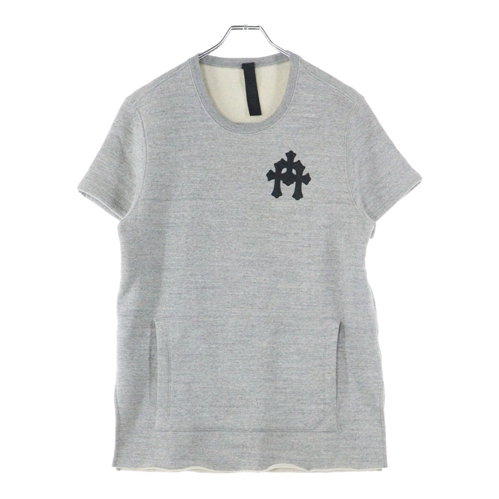 CHROME HEARTS(クロムハーツ) Y NOT ワイノット セメタリークロスパッチ スウェット半袖Tシャツ グレー